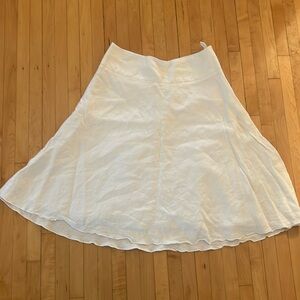Nic and Zoe white cotton linen skirt 4